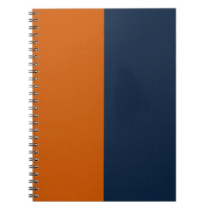 Carnet Orange brûlé et marine CUSTOM