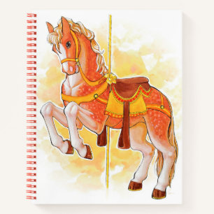 Carnet Orange Carousel Horse