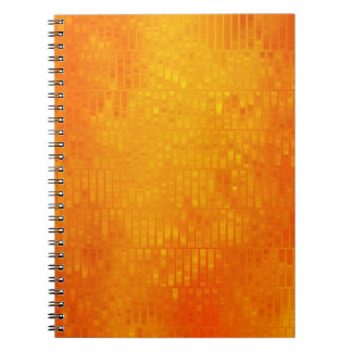 Carnet Orange de mosaïque Abstraite : brillant