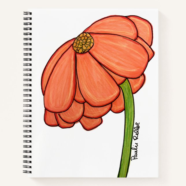 Carnet Orange Flower Notebook (Devant)