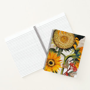 Carnet Orange Jaune Graine Tournesol Art
