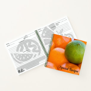 Carnet Oranges et chaux photo de gros plan personnalisée