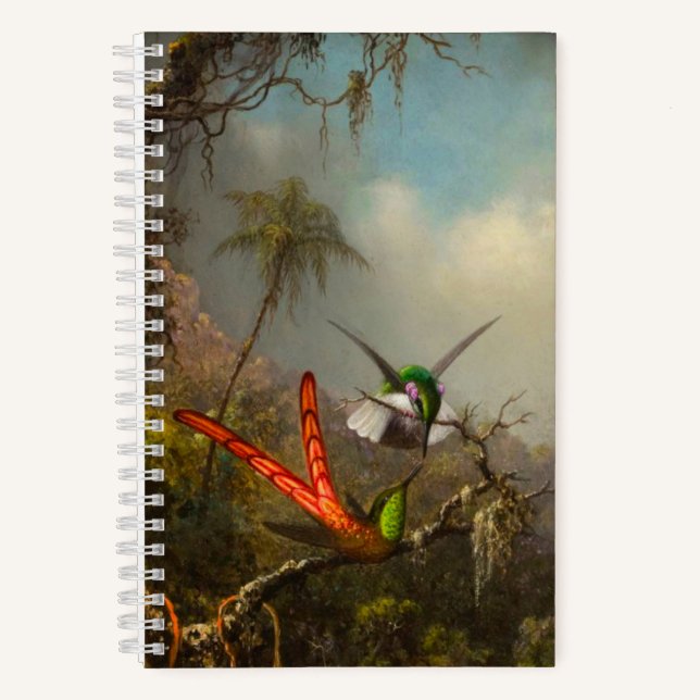 Carnet Orchidée avec deux colibris Heade (Recto)