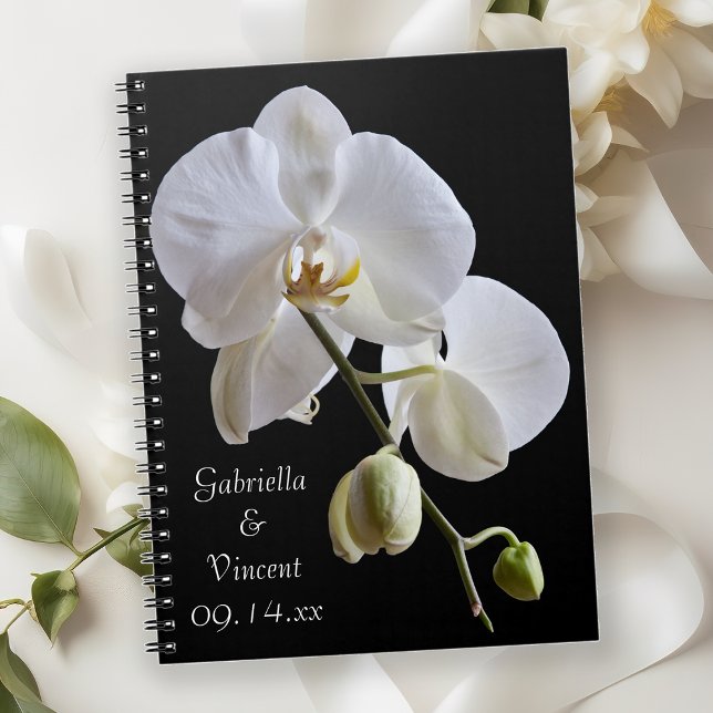 Carnet Orchidée blanche sur Mariage noir (Créateur téléchargé)