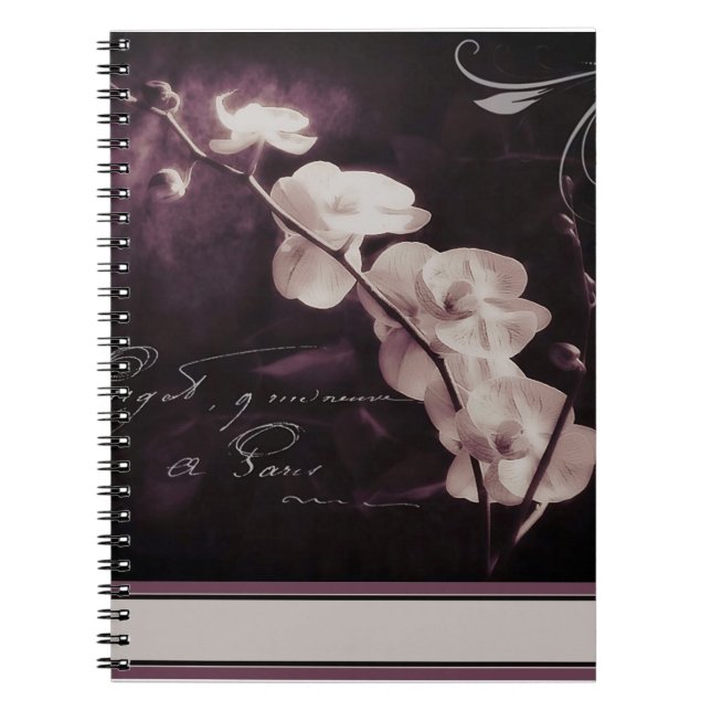 Carnet Orchidée violette foncée (Devant)
