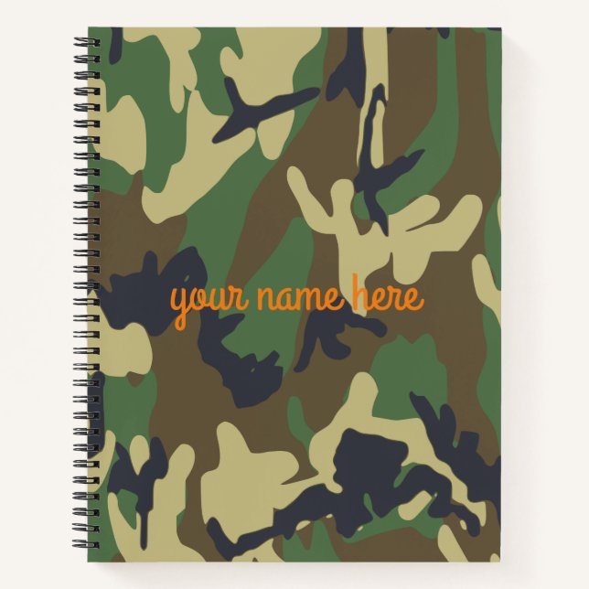 Carnet Ordinateur portable Camouflage personnalisé (Devant)