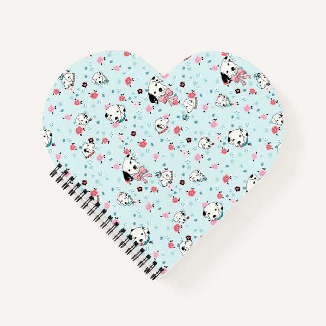 Carnet Ordinateur portable Dalmatien Puppy Floral (Devant)