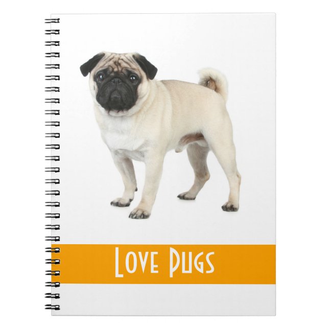 Carnet Ordinateur portable de Chien Coquelicot Carlin Lov (Devant)