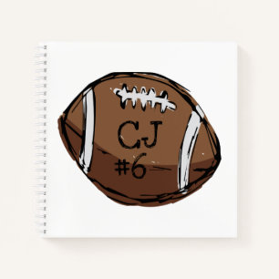 Carnet Ordinateur portable de football personnalisé