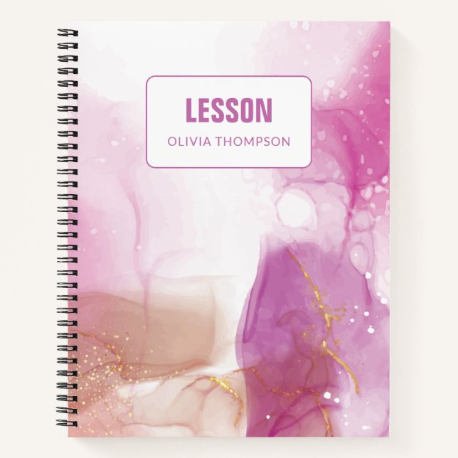 Carnet Ordinateur portable de leçon personnalisé Purple P (Devant)