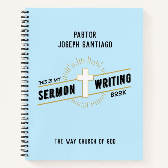Carnet Ordinateur portable d'écriture de sermon personnal (Devant)