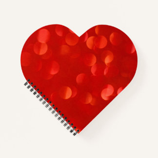 Carnet Ordinateur portable en forme de coeur rouge