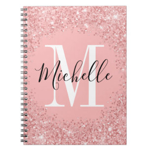 Carnet Ordinateur portable en spirale de parties scintill