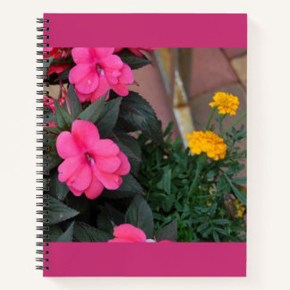 Carnet Ordinateur portable en spirale florale