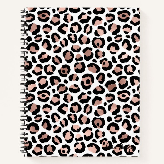 Carnet Ordinateur portable Golden Leopard Spiral (Devant)