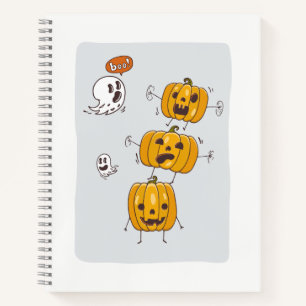 Carnet Ordinateur portable Halloween Citrouilles et Fantô