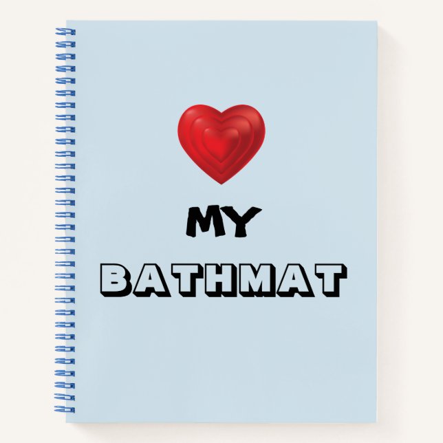 Carnet Ordinateur portable "Heart My Bathmat" (Devant)