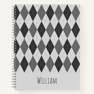 Carnet Ordinateur portable Jacquard Motif Gris Tones