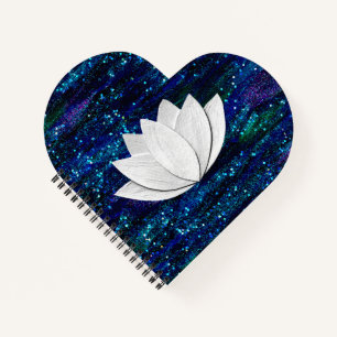 Carnet Ordinateur portable Lotus Flower Galaxy Heart Shap
