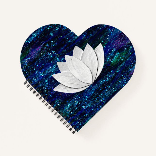 Carnet Ordinateur portable Lotus Flower Galaxy Heart Shap (Devant)