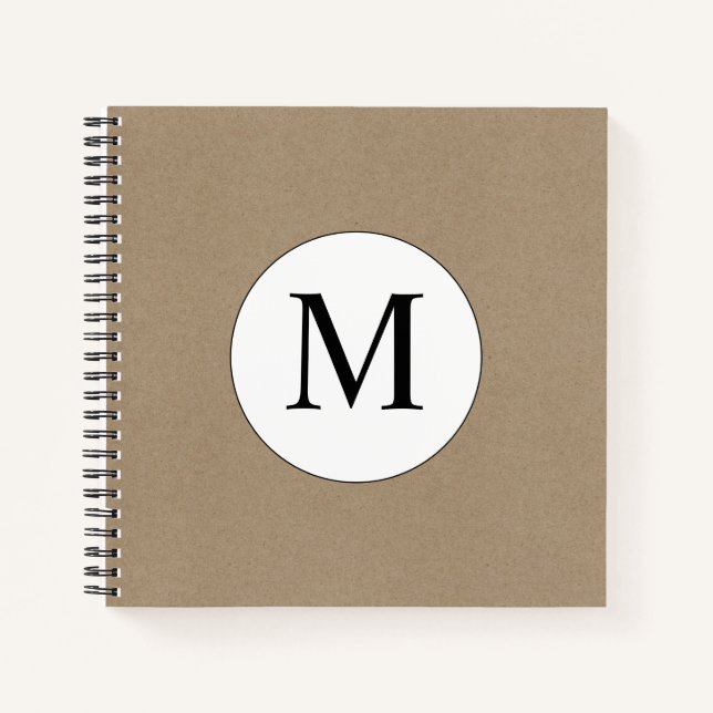 Carnet Ordinateur portable Monogramme rustique (Devant)
