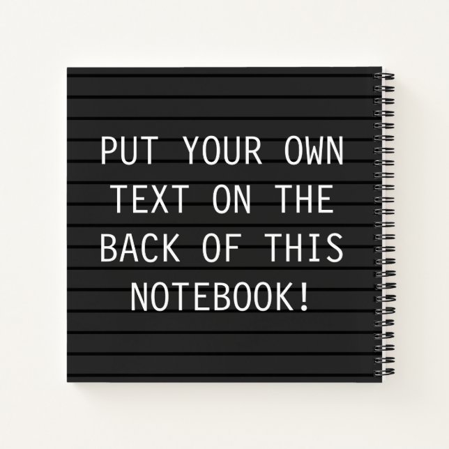 Carnet Ordinateur portable PERSONNALISÉ avec LETTERBOARD  (Dos)