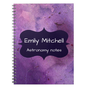 Carnet Ordinateur portable personnalisé Purple Galaxy Sch