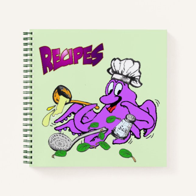 Carnet Ordinateur portable Recette Cuisson Octopus (Devant)