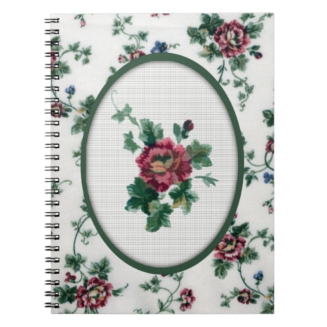 Carnet Ordinateur portable rose Cross Stitch (Devant)