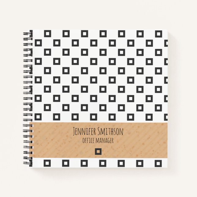 Carnet Ordinateur portable Spiral De Style Géométrique Mo (Devant)