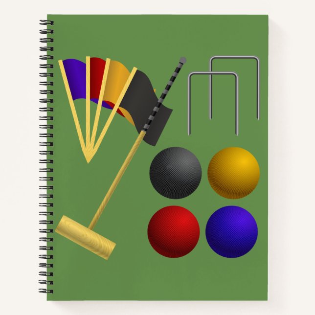 Carnet Ordinateur Portable Spiral Jeux De Croquet (Devant)