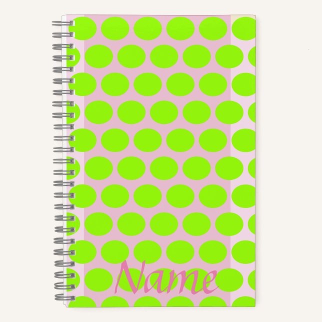 Carnet Ordinateur portable Spiral, Pois (Recto)