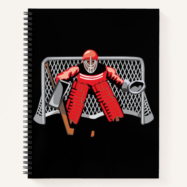 Carnet Ordinateur portable Spiral pour gardien de hockey  (Devant)