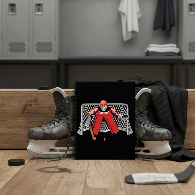 Carnet Ordinateur portable Spiral pour gardien de hockey  (Créateur téléchargé)