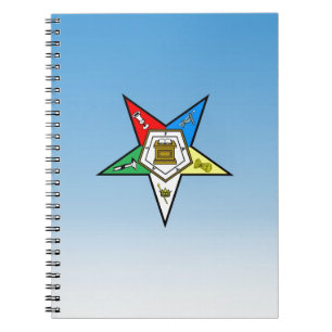 Carnet Ordre d'OES du bleu oriental d'étoile