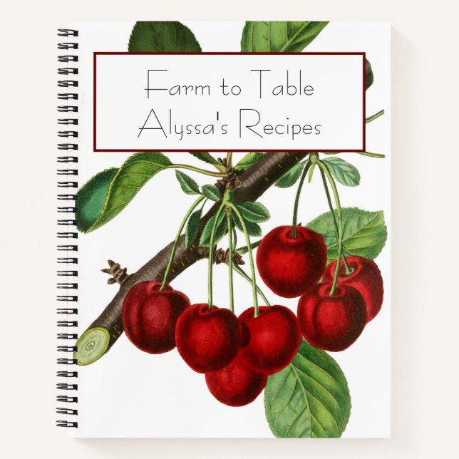 Carnet Organisateur de la recette Cerise Botanique (Devant)