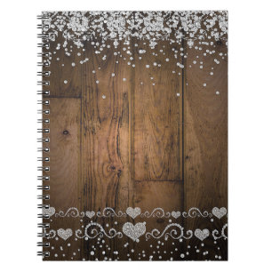 Carnet Organisateur de mariage Glam Bois Rustique Diamant