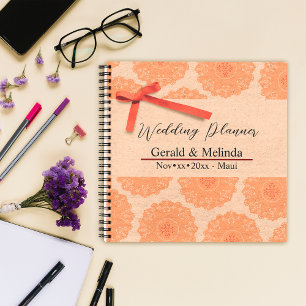 Carnet Organisateur de mariage mandala marron élégant