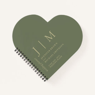 Carnet Organisateur de mariage simple et formel Vert saug