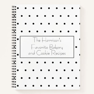 Carnet Organisateur de recettes Black and White