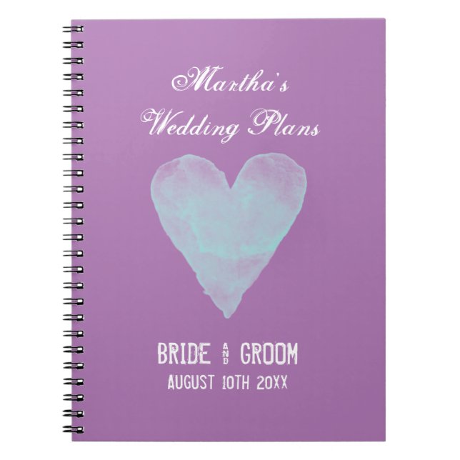 Carnet organisateur wedding planner personnalisé (Devant)