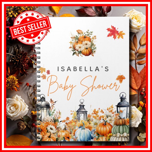 Carnet Organisatrice de mariage Little Pumpkin Floral Bab (A Little Pumpkin is on the Way Fall Autumn Floral Baby Shower Notebook )