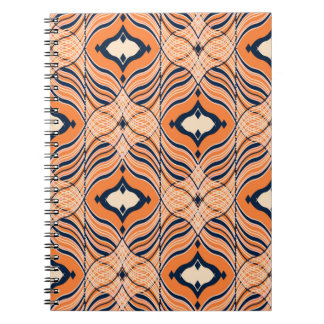 Carnet Oriental Seamless : Ornement orange noir