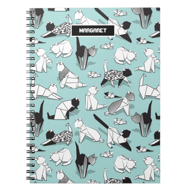 Carnet Origami chaton amis // races de chats géométriques (Devant)