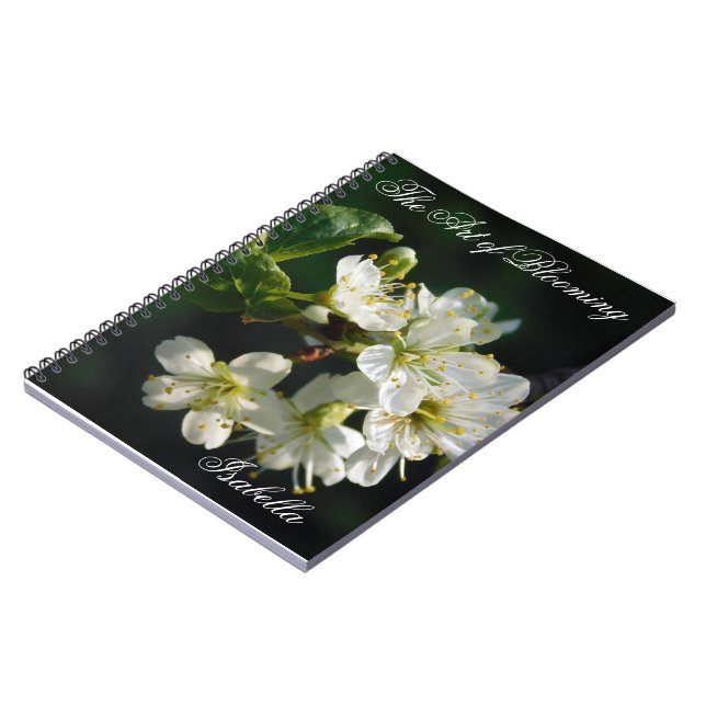 Carnet Original White Plum Blossom Art Spiral Notebook (Côté gauche)