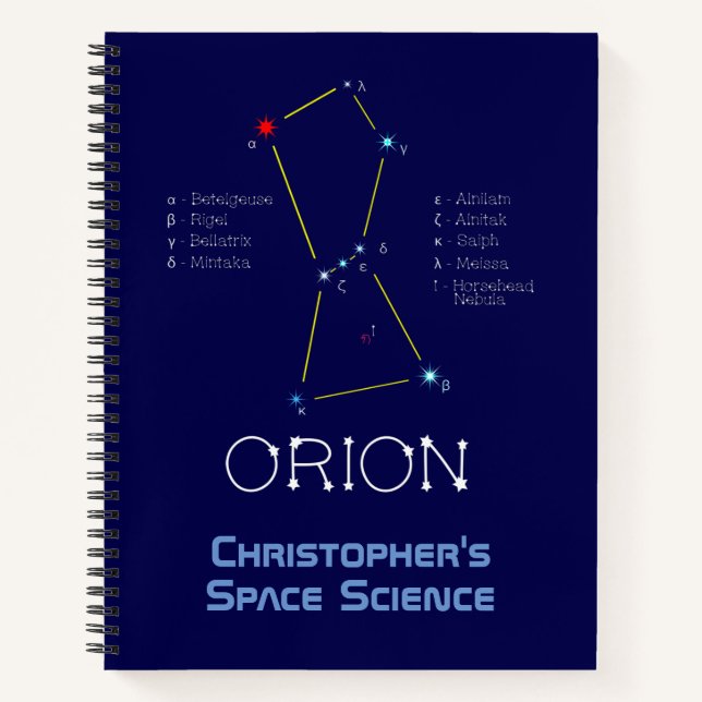 Carnet Orion de constellation de l'hémisphère nord (Devant)