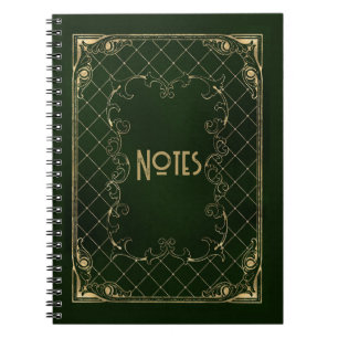Carnet Ornat Vert et Gold Frame