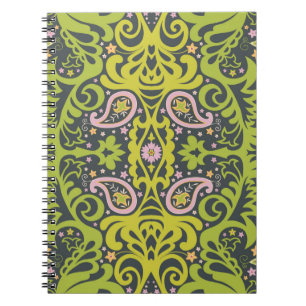 Carnet ornement de paisley orientale; flacon décoratif sa
