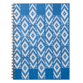 Carnet ornement ethnique sur lin naturel textile