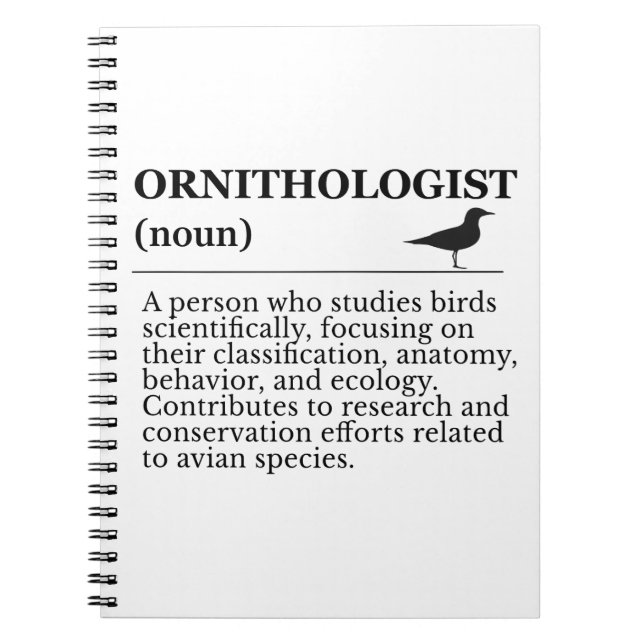 Carnet Ornithologist Definition - Vogelkunde (Birdwatchin (Devant)
